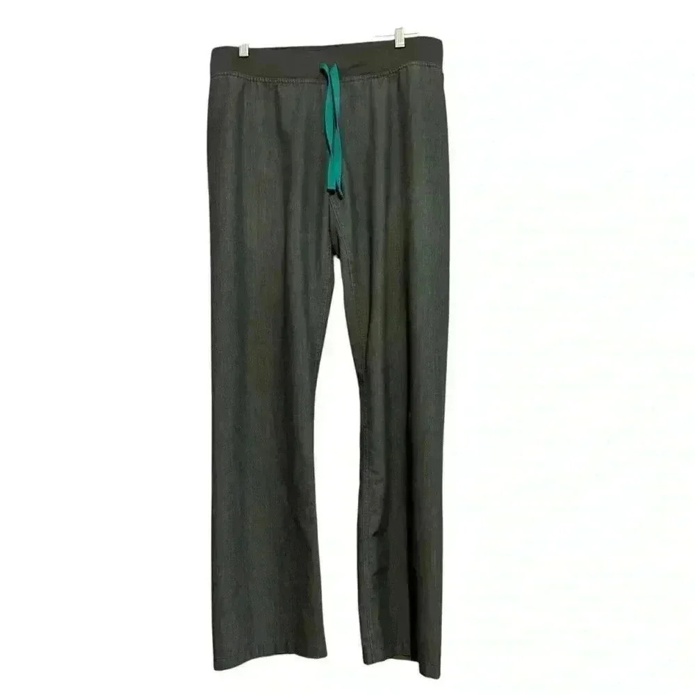 Figs Technical Collection Gray Drawstring Scrubs Pants Size Smalll